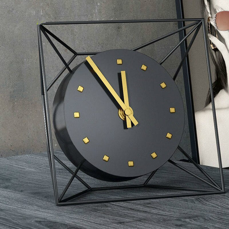 Wrought Iron Table Clock