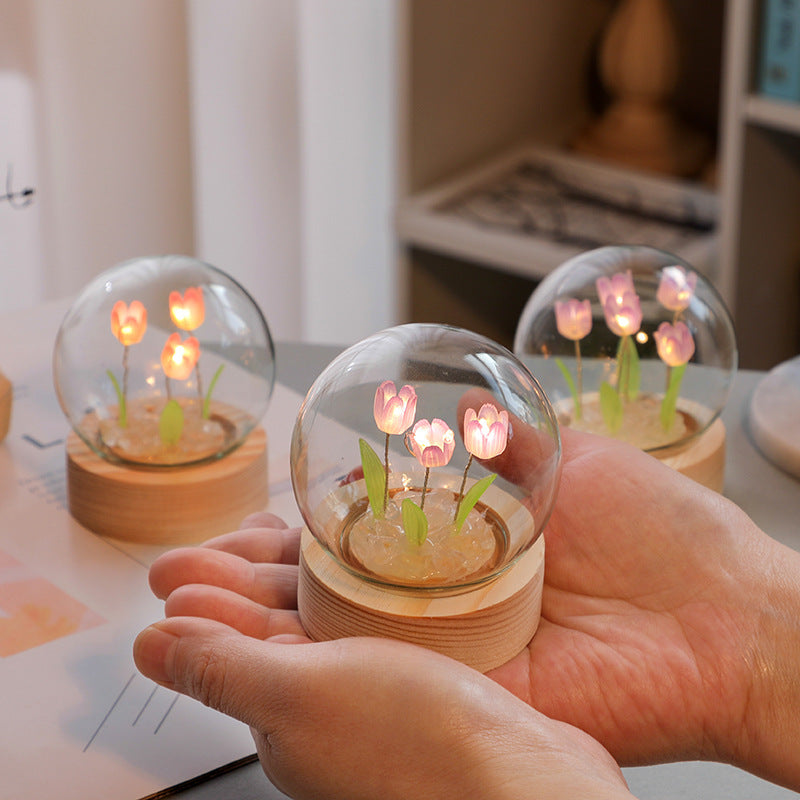 Artificial Tulip Flowers Mini Night Light